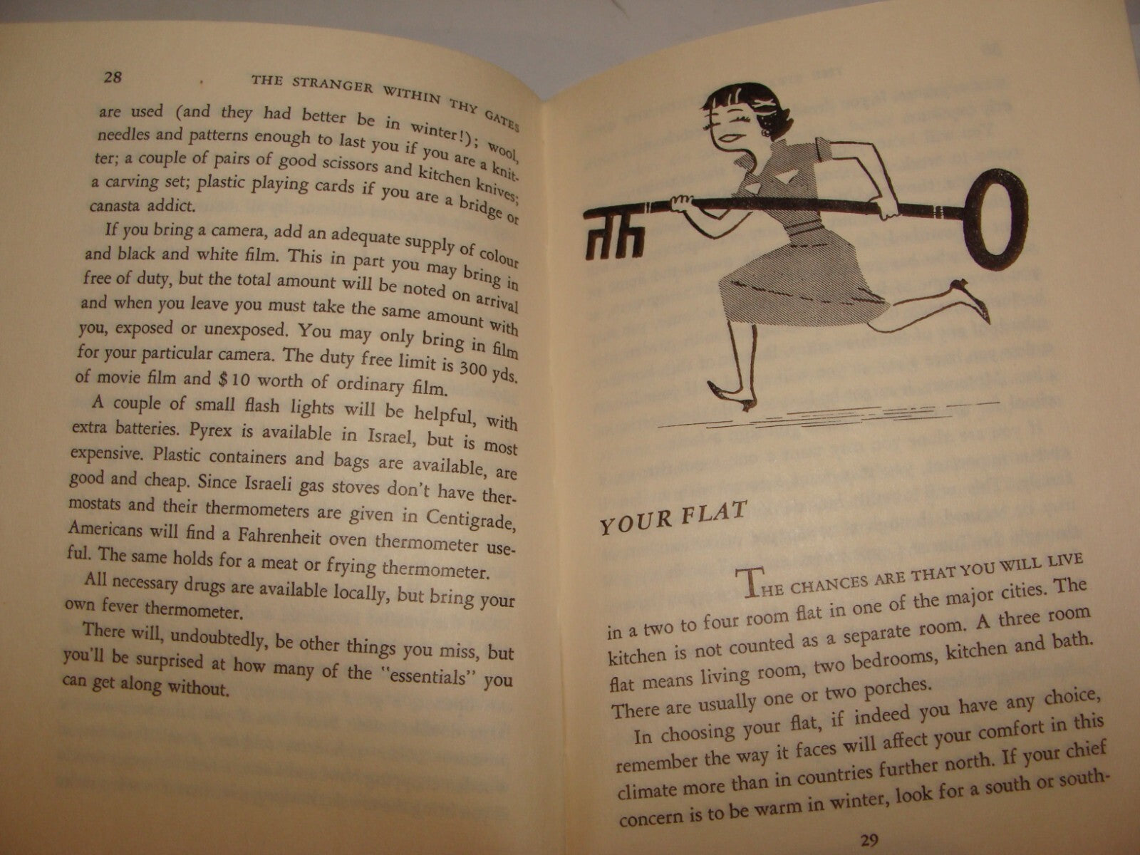 Book Jewish Judaica 1959 The Stranger Within Thy Gates Israel Guide Map English