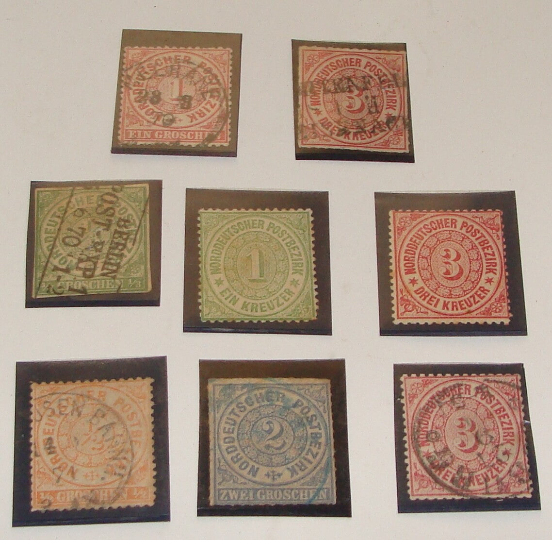 Germany 1868 1870   German Empire norddeutscher post Stamp Lot x8