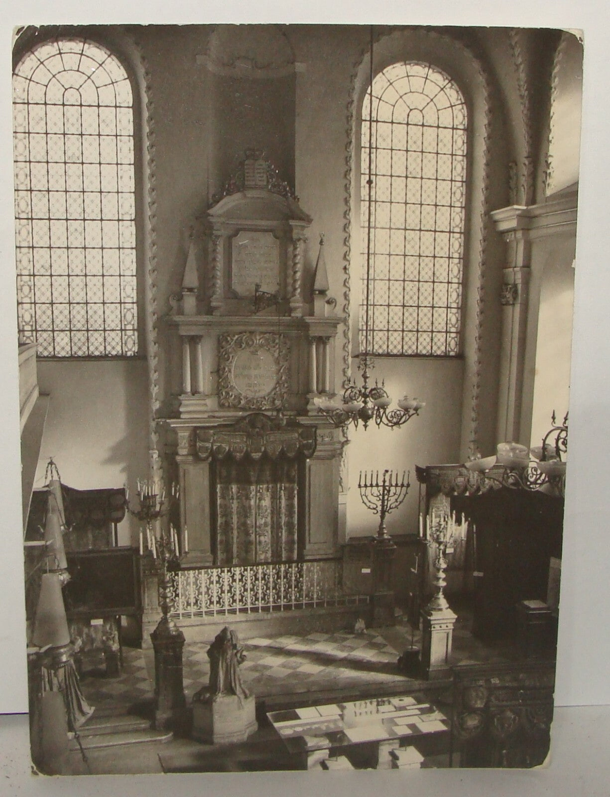 Photo Jewish Card Judaica Postcard Klausen Klaus Synagogue Prague Czech Baroque