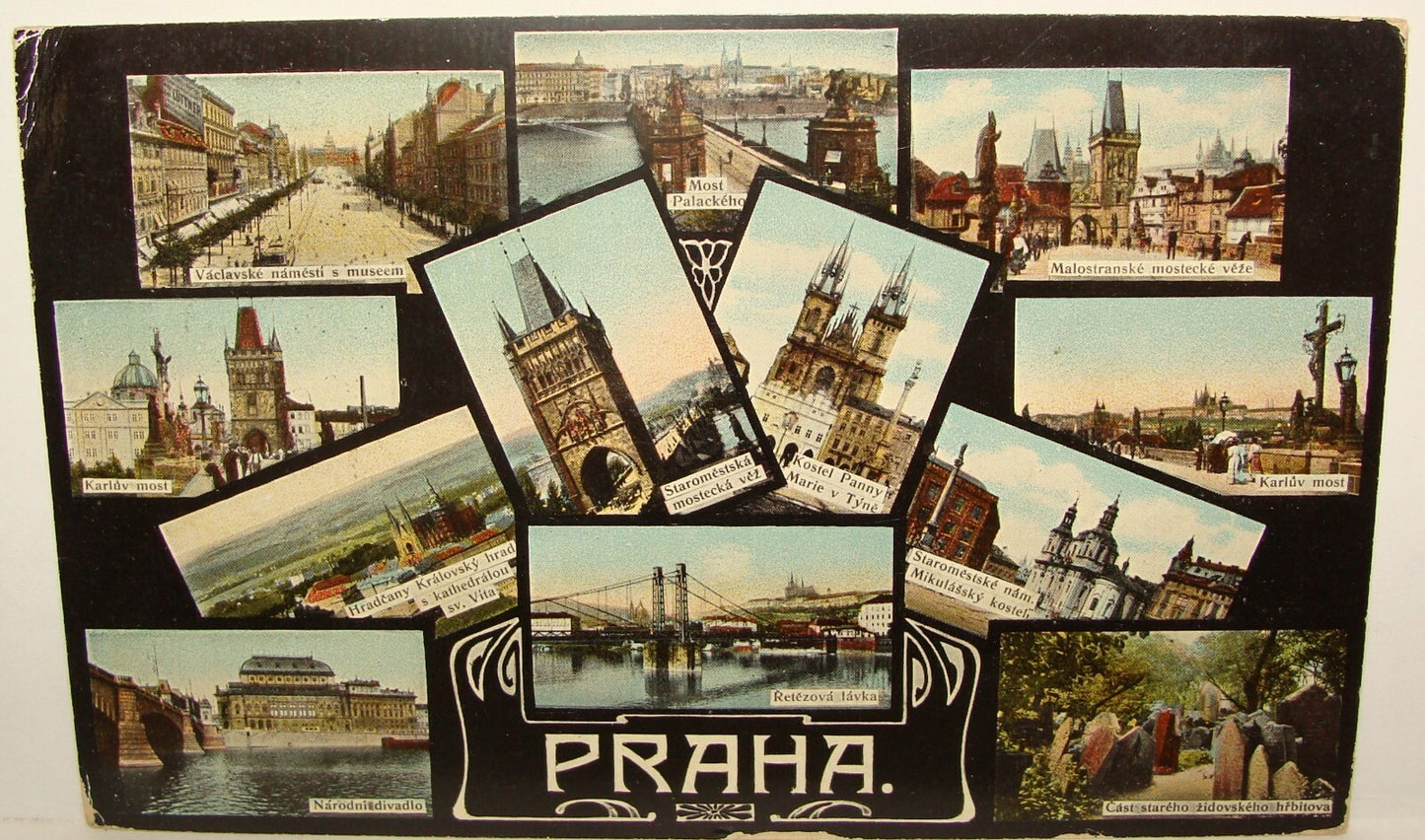 Card Jewish 1909 Czech Slovakia Prague Praha Postcard Cemetery