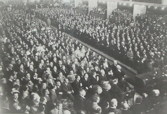 Photo Print, Jewish Judaica 1933 Zionist Congress Prague Jabotinsky