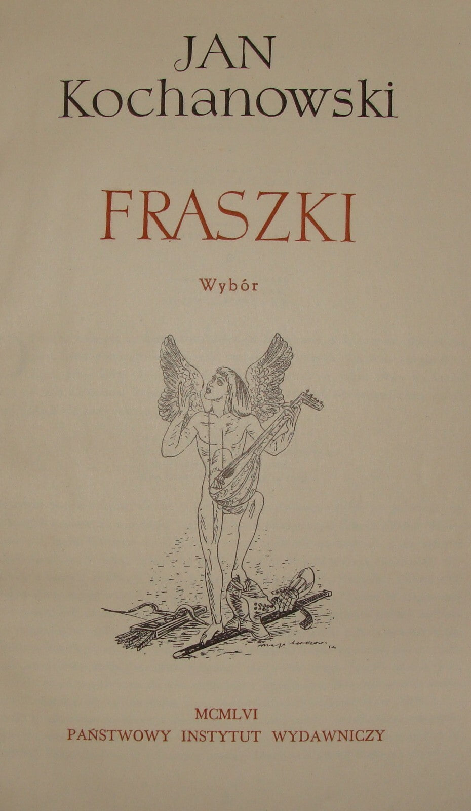 1956 Jan KOCHANOWSKI Fraszki Poland Polish Poems Poetry Book Erotic Color