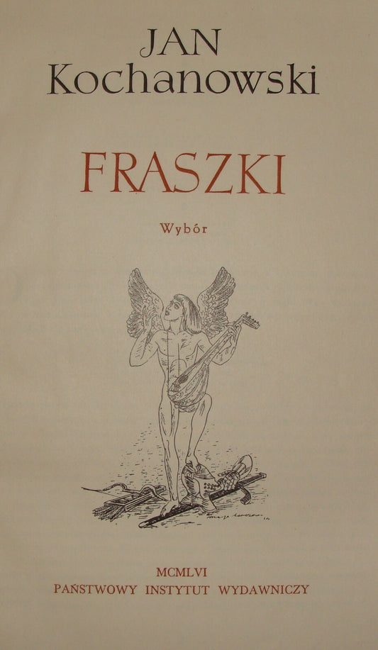 1956 Jan KOCHANOWSKI Fraszki Poland Polish Poems Poetry Book Erotic Color