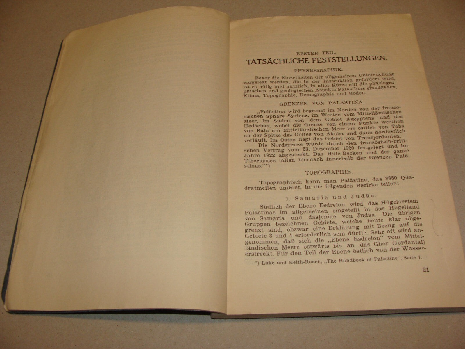 Report Palestine RARE 1928 London Joint Survey Commission German Jewish Zionist