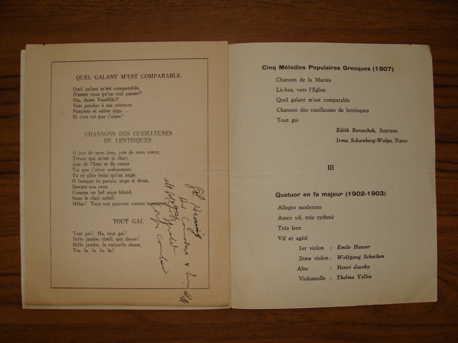 1938 Palestine Israel France French Consul Maurice Ravel Memorial Concert