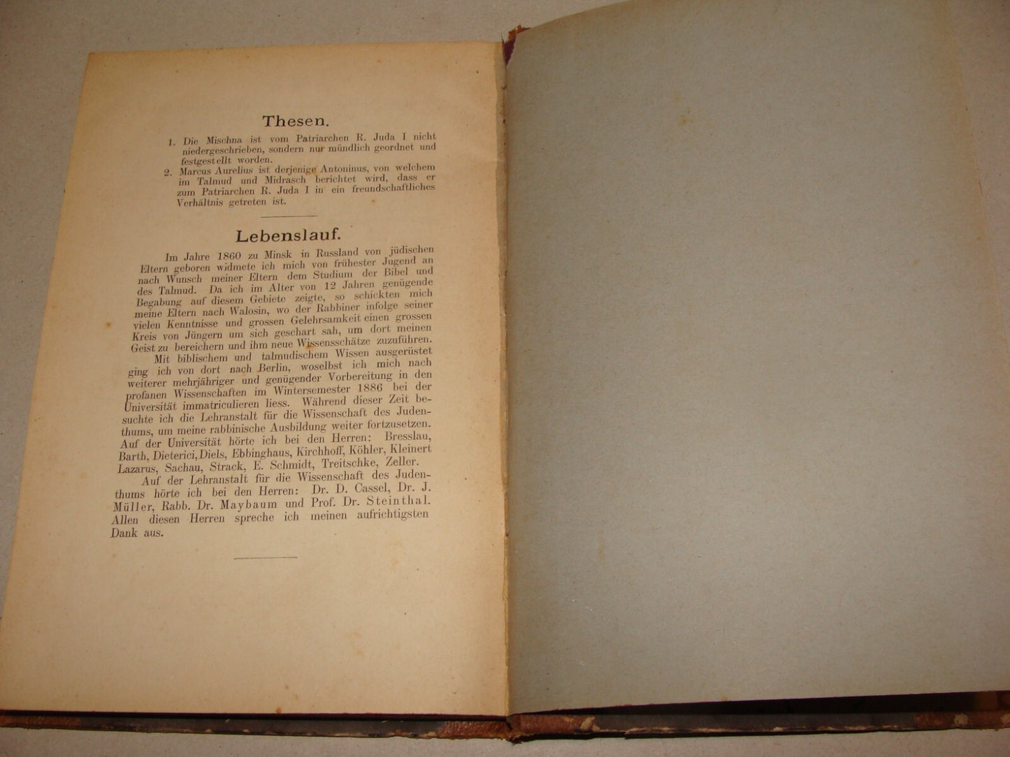 Germany Book Jewish Judaica 1886 German   Frankfurt Rabbi Rawicz ROSH HASHANAH