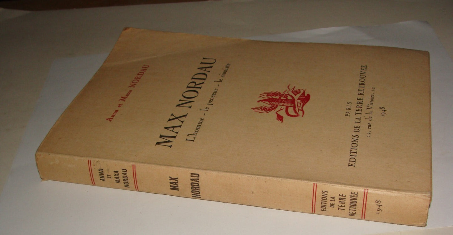Book Jewish Judaica 1948 Max Nordau MAXA SIGNED History Zionist France French