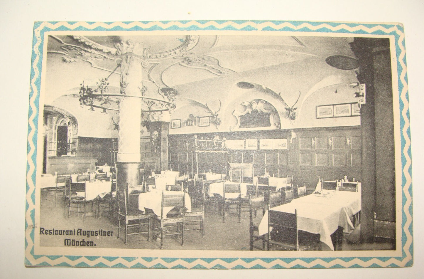 Germany 1910s German   Munich Restaurant Augustiner Photo Postcard