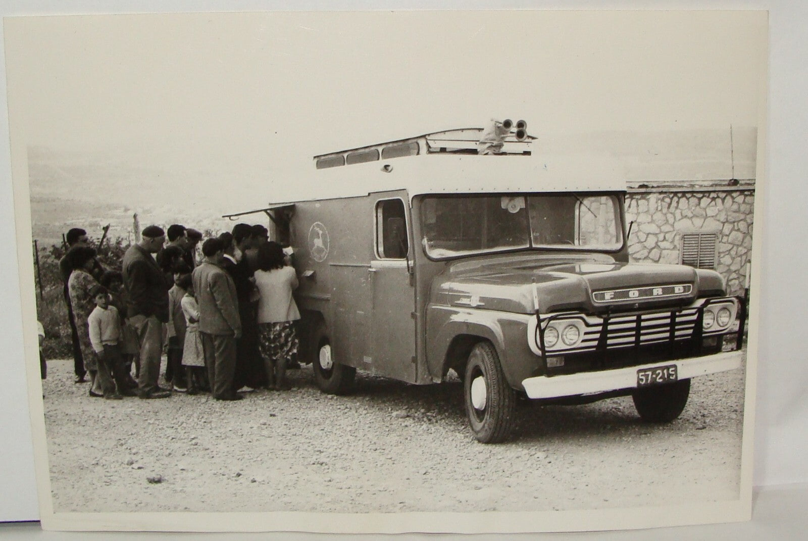 Photo Print, Jewish Judaica Israel Israeli Hebrew Post Postal Service Truck