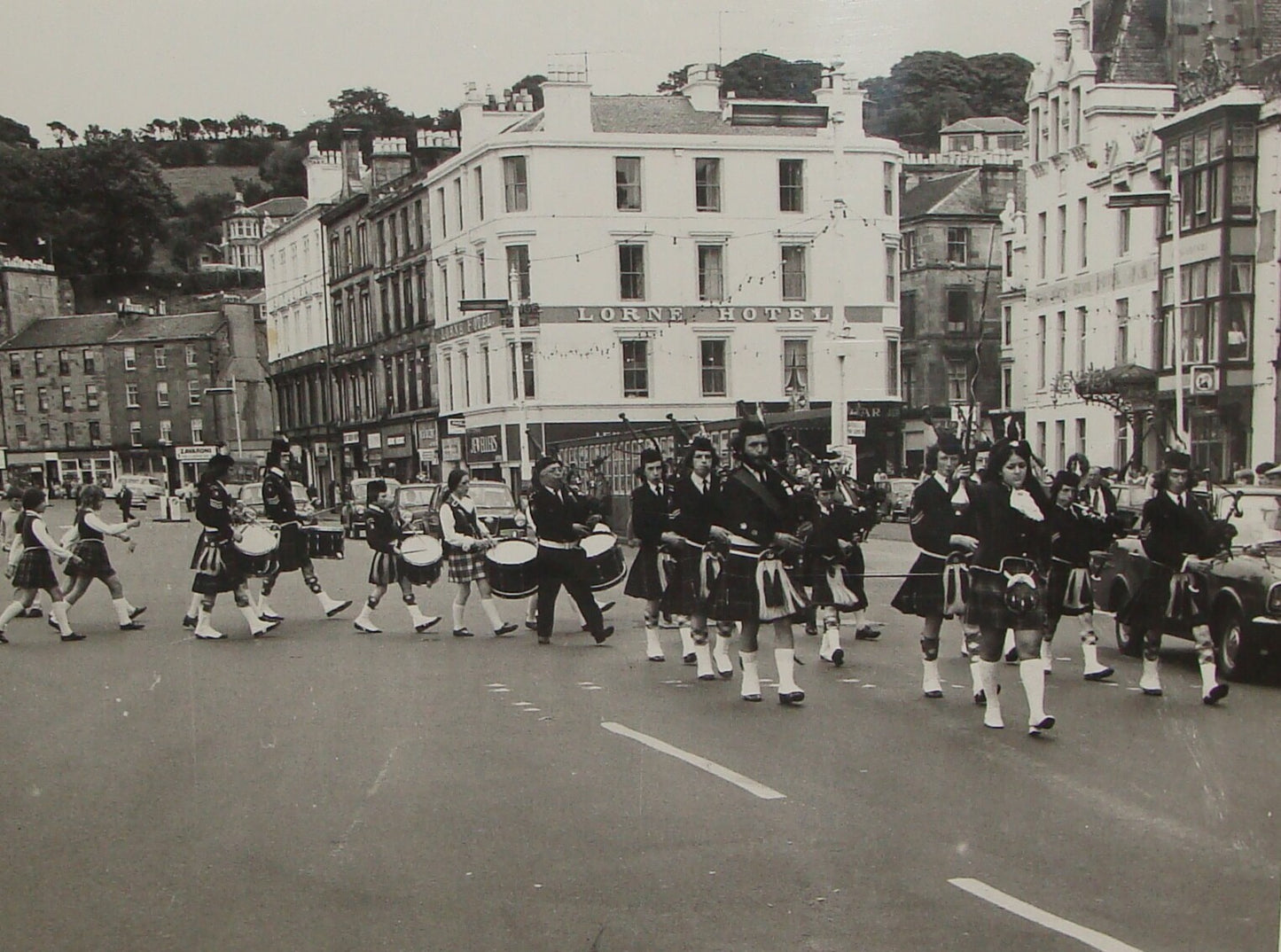 Photo Jewish Ad Judaica 1960s Glasgow Scotland Lads Brigade Parade Musical Pipe