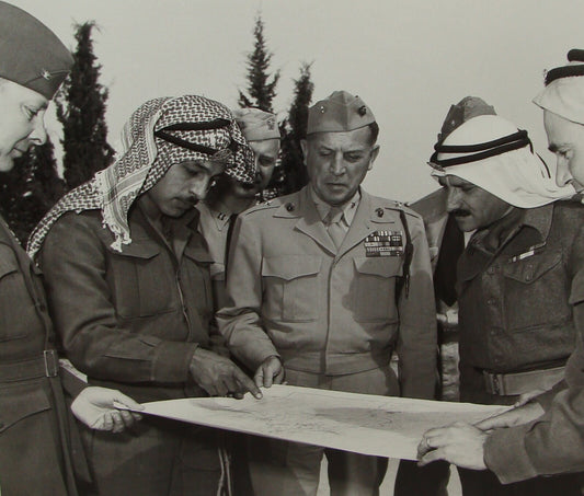 Photo Print Israel Independence War Arab Legion William Riley Map Ceasefire 1948