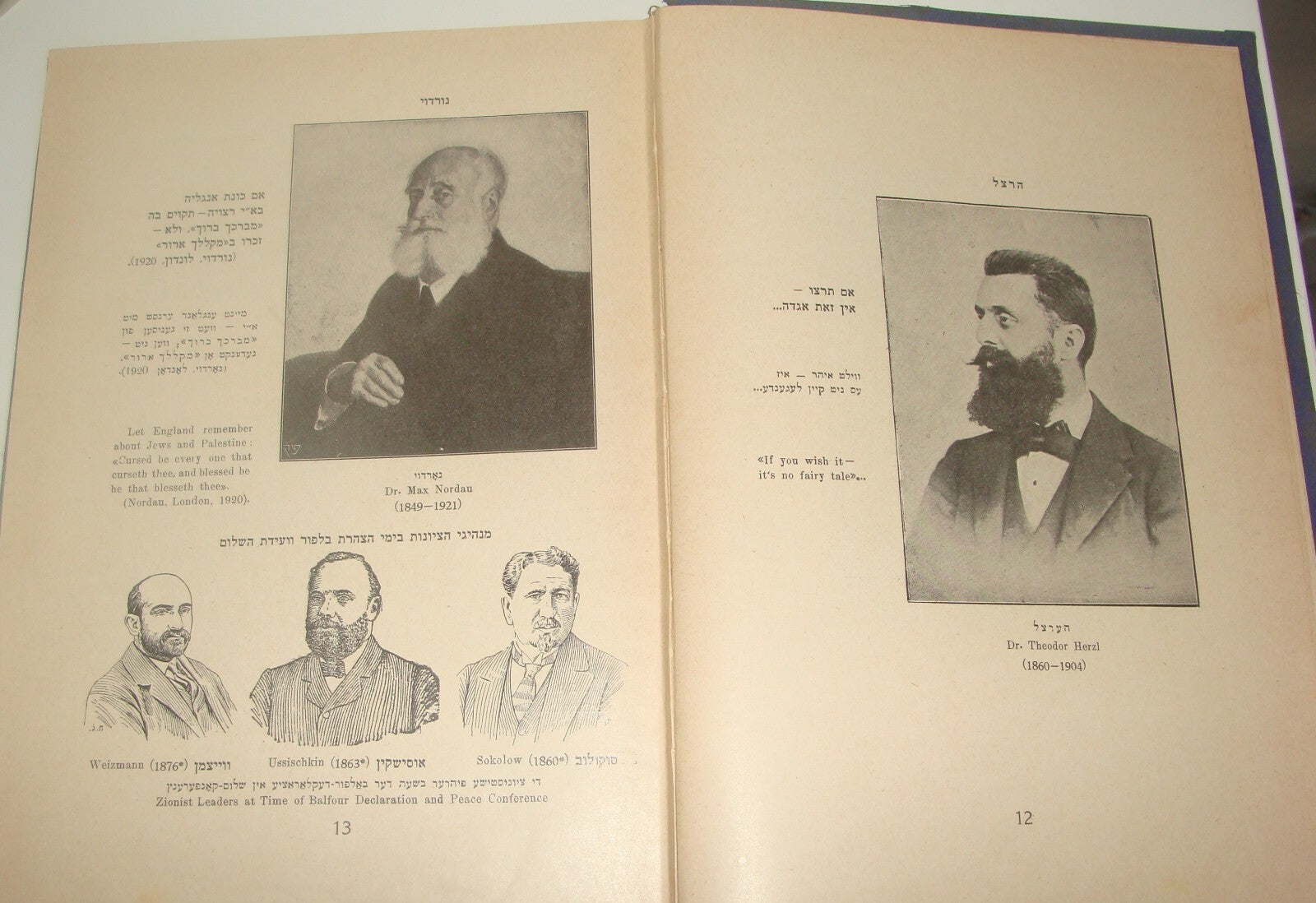 Book Jewish RARE Judaica 1930 Israel Palestine War And Peace Zionist History