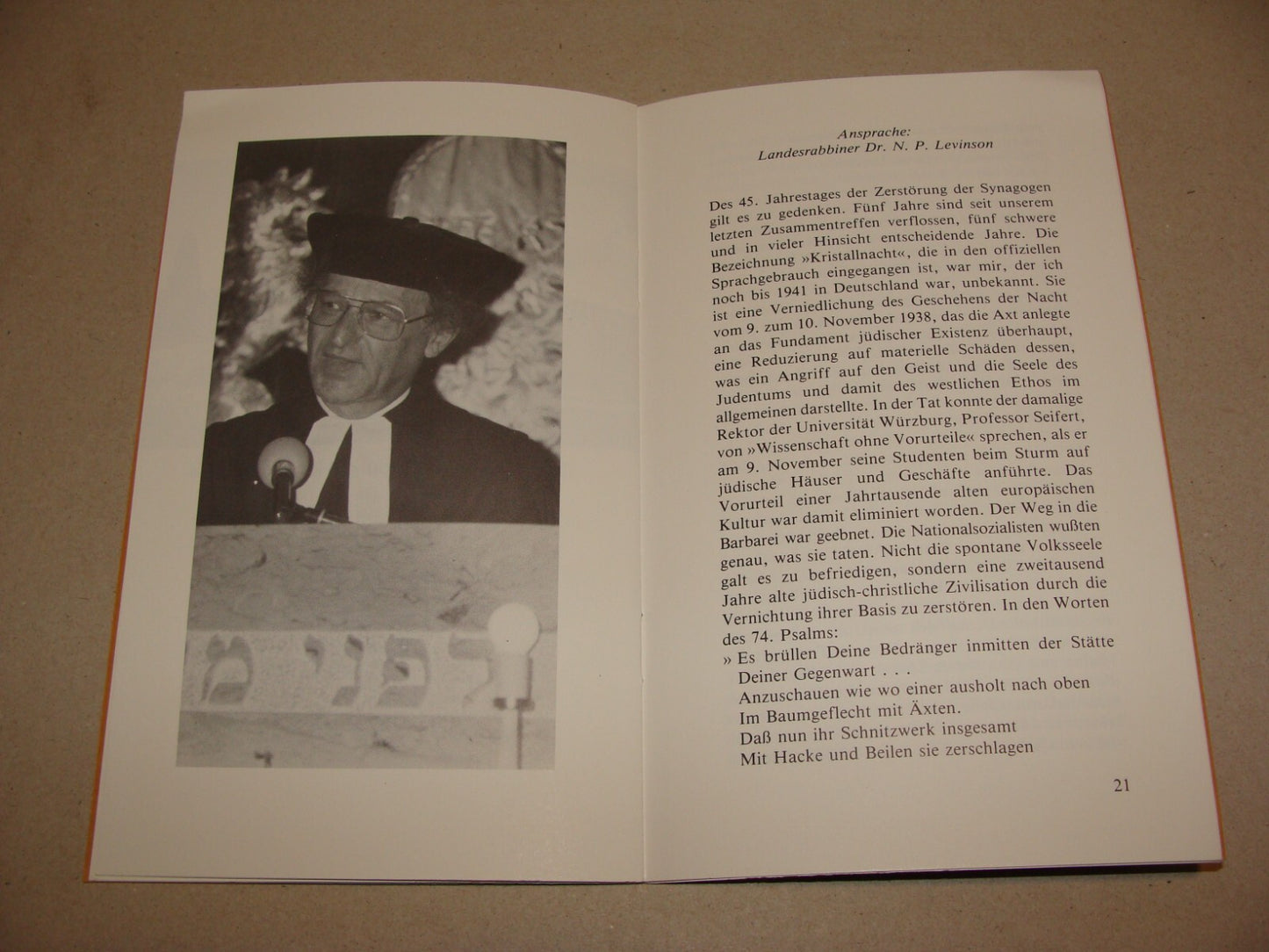 Germany Jewish Judaica German Hamburg Synagogue 1938 Kristallnacht 45 Years 1983