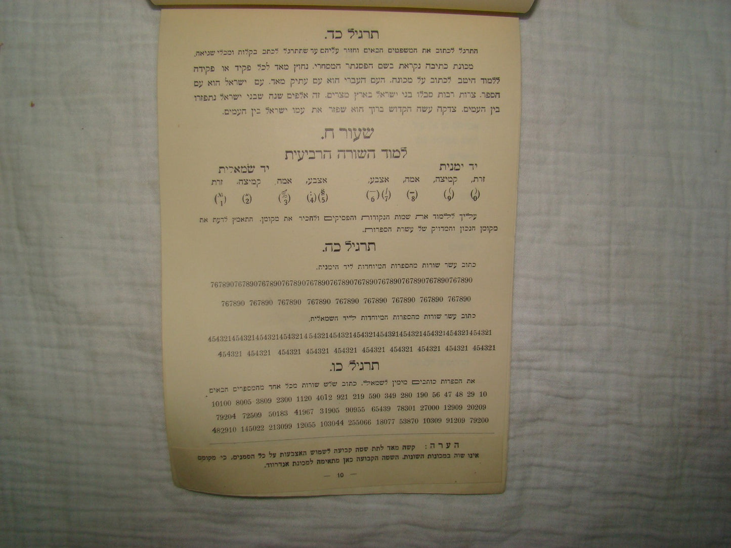 Book Jewish hebrew palestine israel 1930 Blind writing machine method Underwood