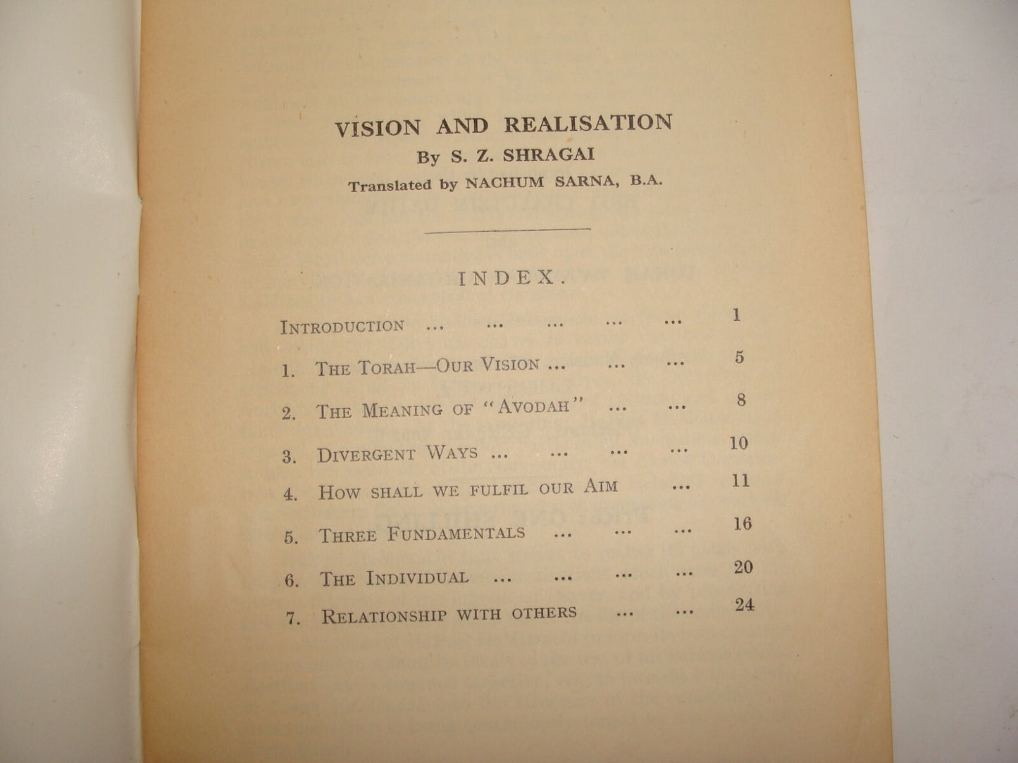 Jewish Judaica Vision And Realisation SHRAGAI Religious Zionist Movement London