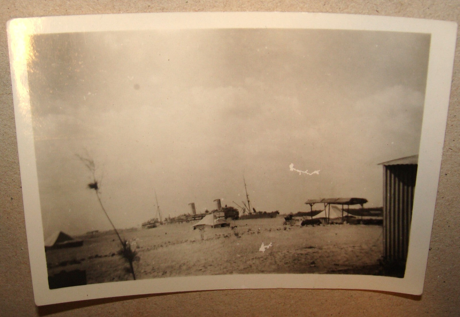 1944 Judaica Jewish Chaplain Jaffe British Army Military Photo Egypt Suez cANAL