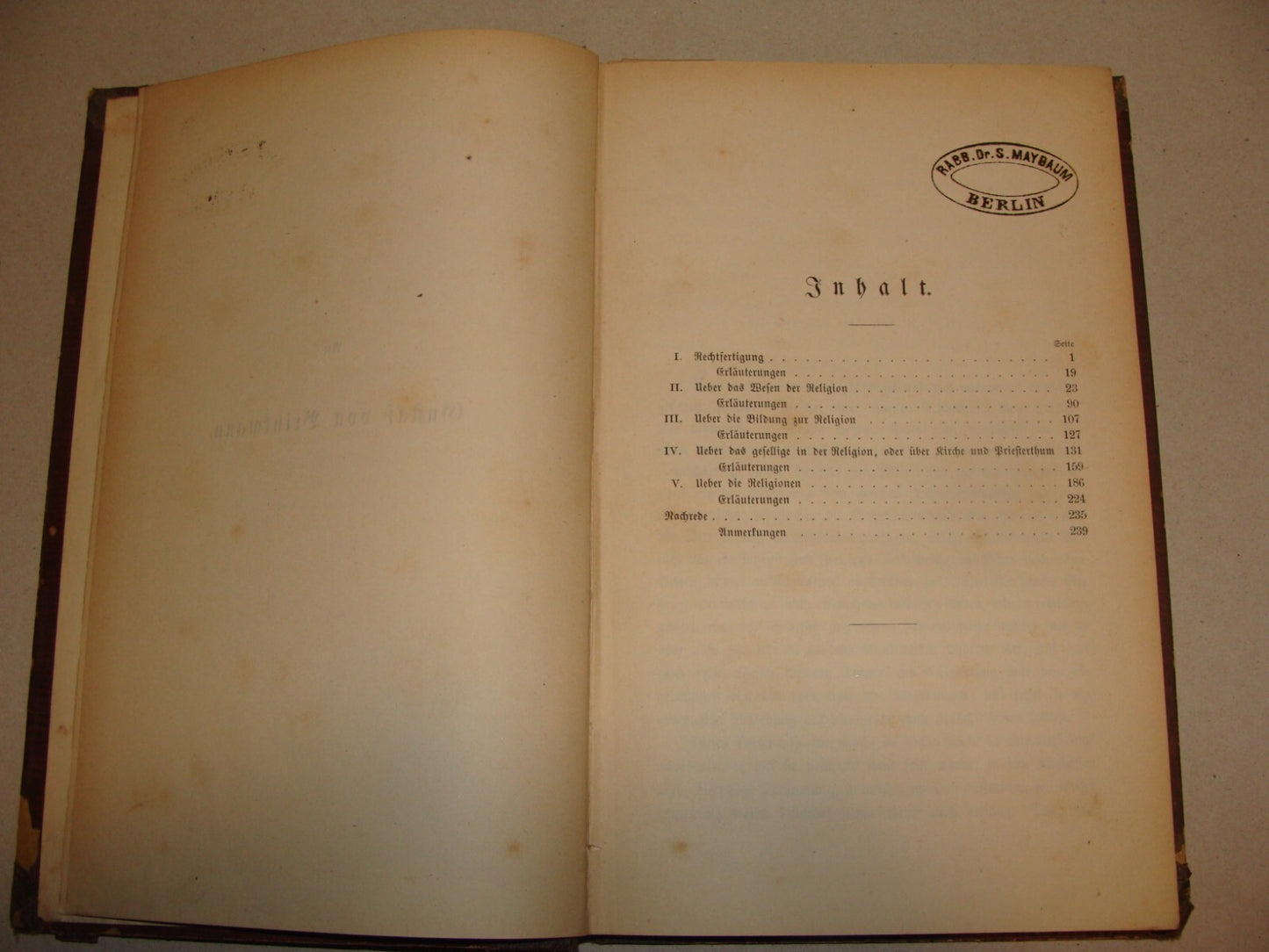 Germany Book Jewish Judaica German   Rabbi Sigmund Maybaum Stamp