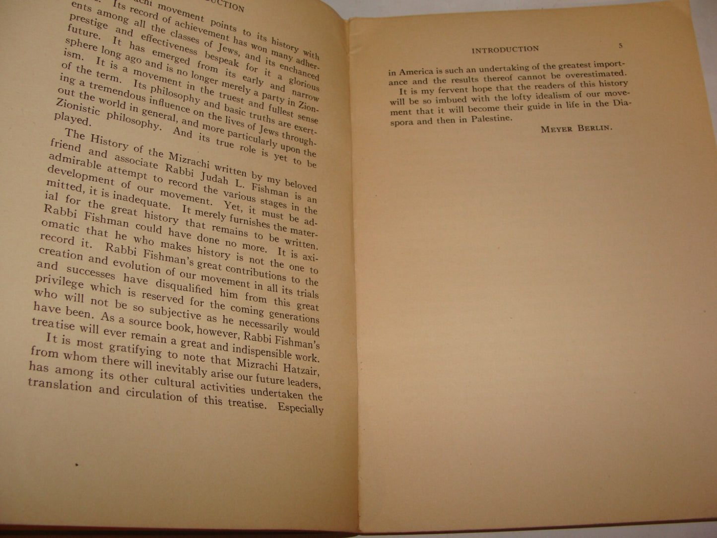 Book Jewish Judaica 1928 THE HISTORY OF THE MIZRACHI MOVEMENT Zionist English