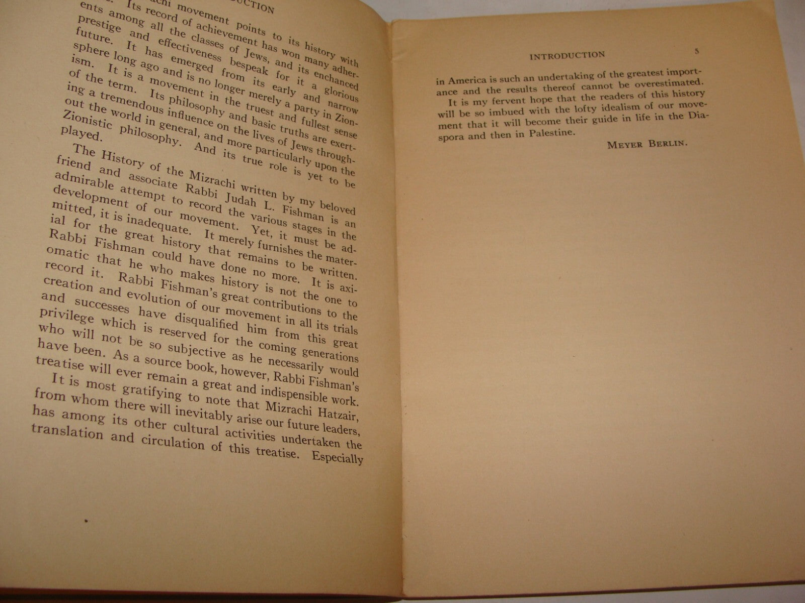 Book Jewish Judaica 1928 THE HISTORY OF THE MIZRACHI MOVEMENT Zionist English