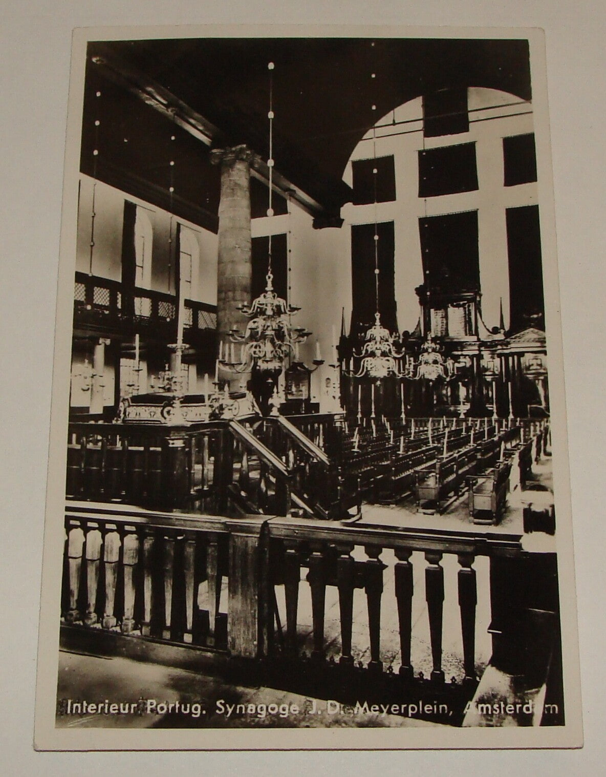 Photo Jewish Card Judaica Netherlands Holland Amsterdam Synagogue Postcard