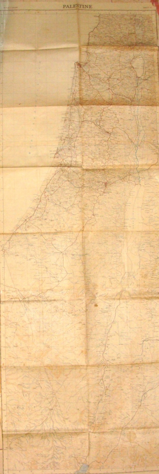 RARE MEGA LARGE MAP 1946 PALESTINE Israel 1:250,000, 60x168 cm