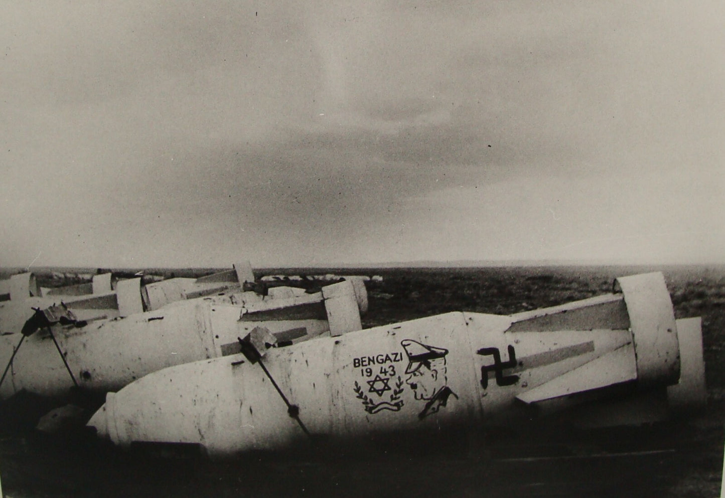 Photo Print, 1940s WW2 Jewish Palestine Regiment Benghazi Missile To Nazi Hitler