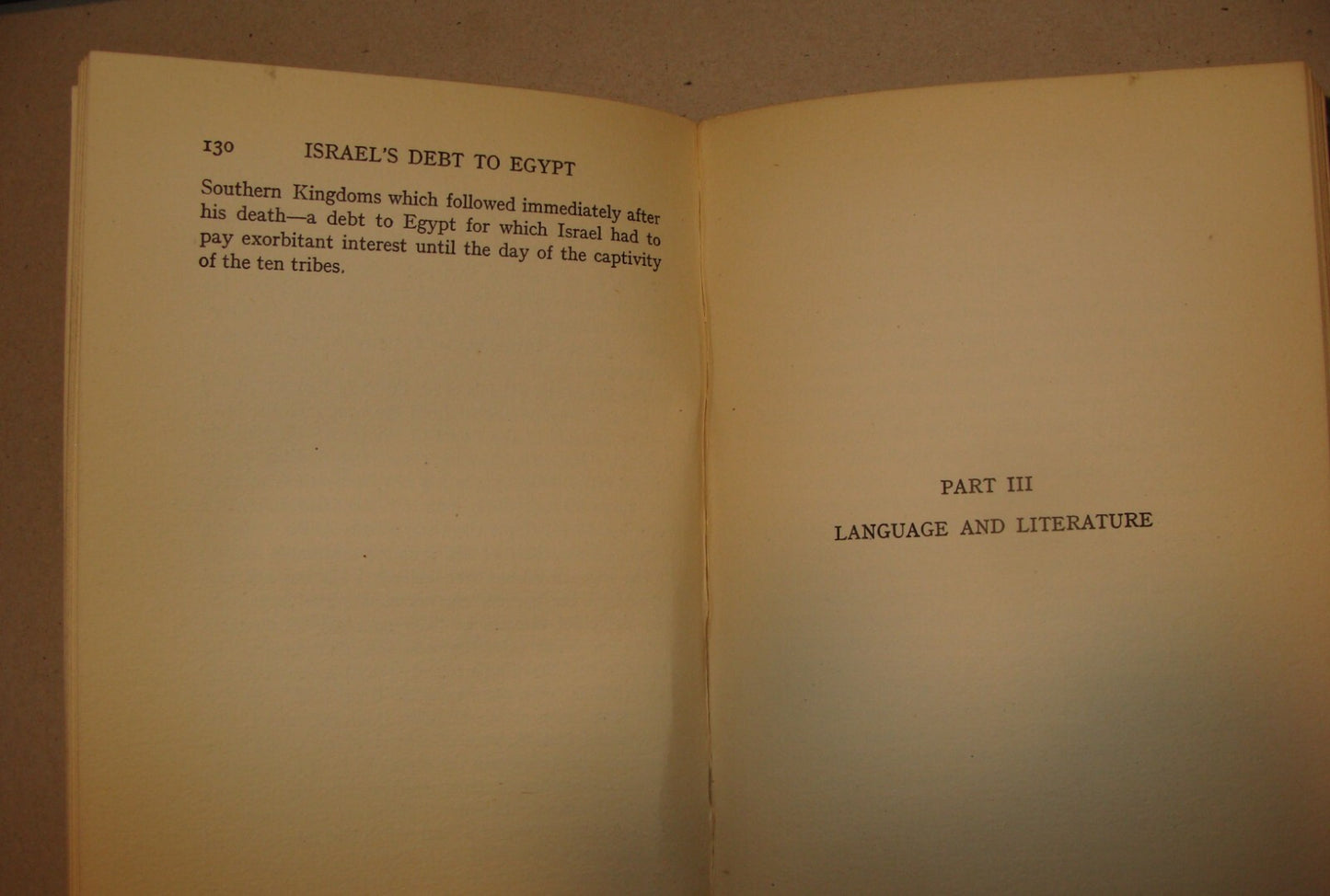 Book Jewish RARE 1928 ISRAEL'S DEBT TO EGYPT Israel History Judaica London