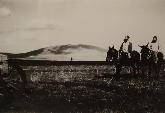Photo Print Judaica 1928 Palestine Jewish Religious Kibbutz Mahane Israel Dovrat