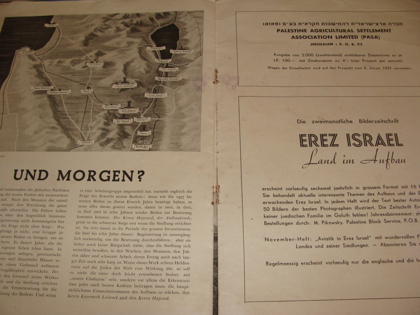 Booklet Palestine Jewish Judaica 1937 Israel German Photo Album Zionist RARE