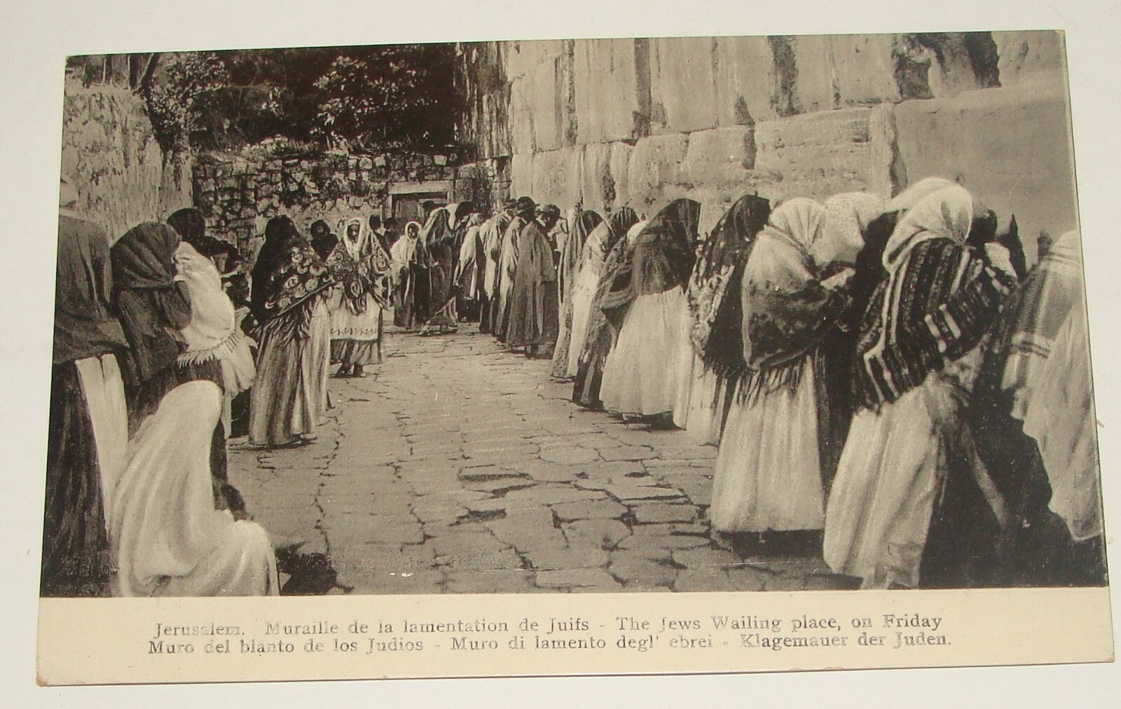 Card Jewish Judaica Jerusalem Wailing Wall Western Wall Postcard