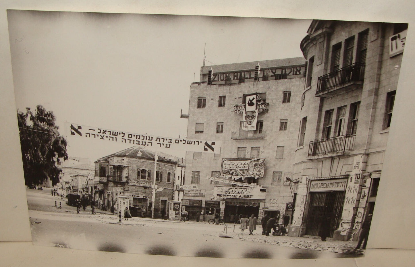 Photo Print 1949 Jewish Israel Jerusalem Zion Square Elections 1st Assembly