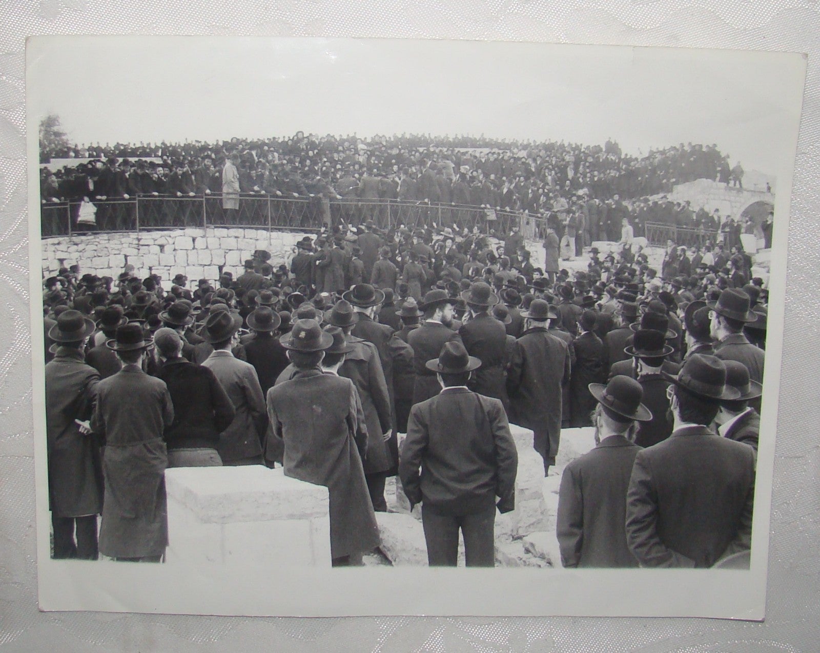 Jewish Judaica Rabbi Press Photo Funeral ? Israel Jerusalem Chasidic Orthodox