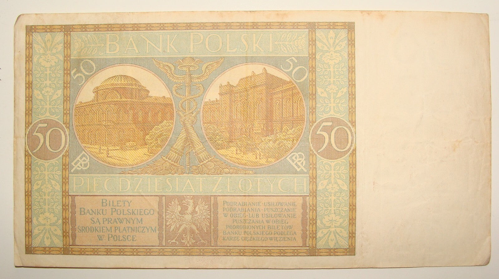 POLAND 1929 Banknote 50 Zloty