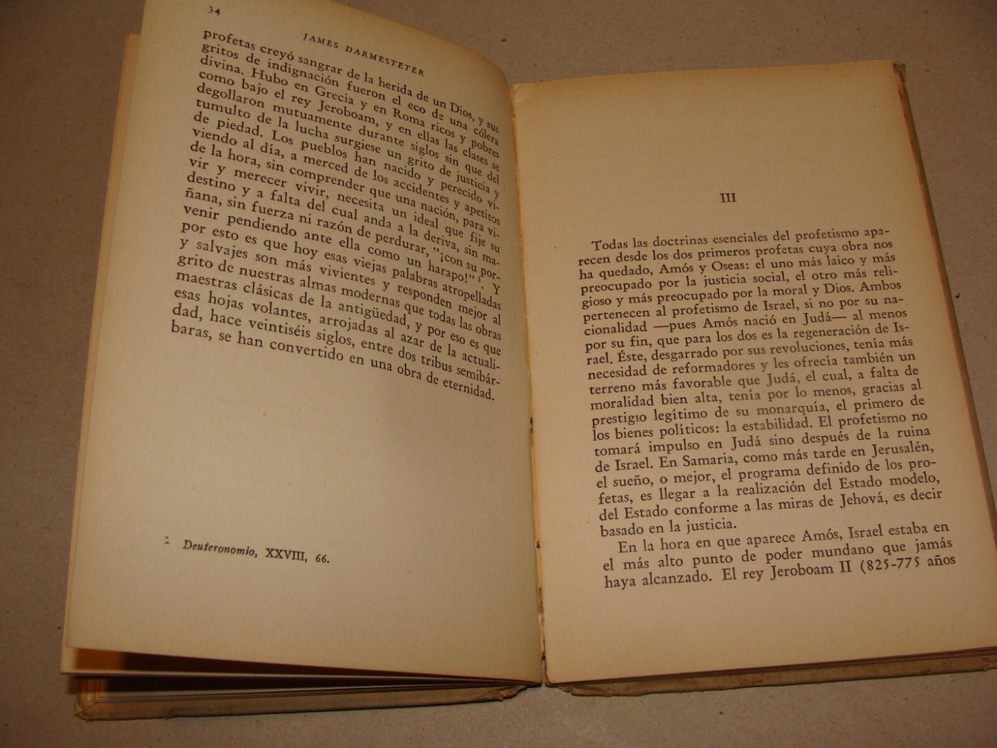 Book Jewish Judaica 1944 Israel Prophets Argentina Spanish Darmesteter