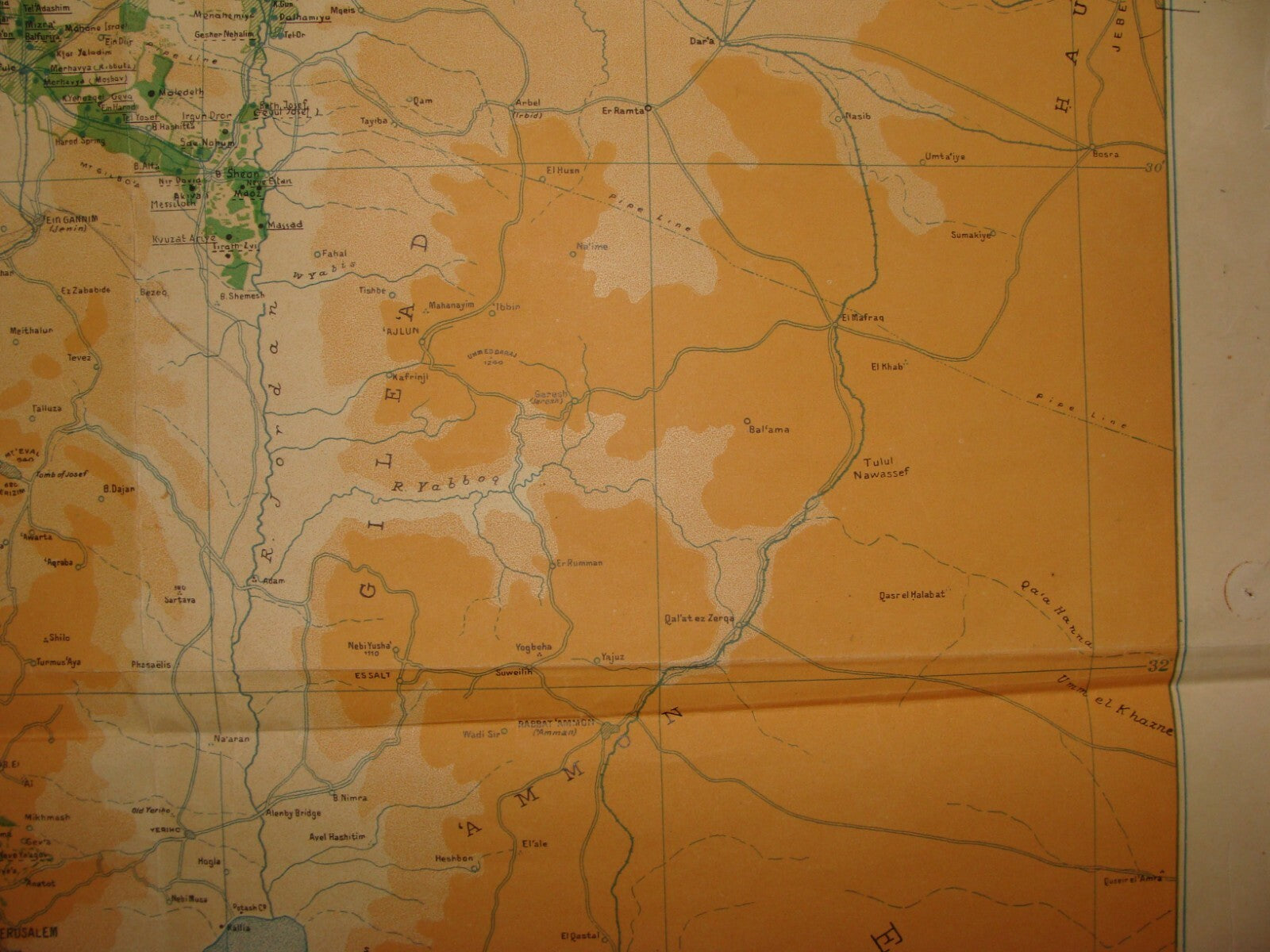 Map Palestine 1930s ERETZ ISRAEL KKL JNF Jewish Agency Zionist Settlements Fund