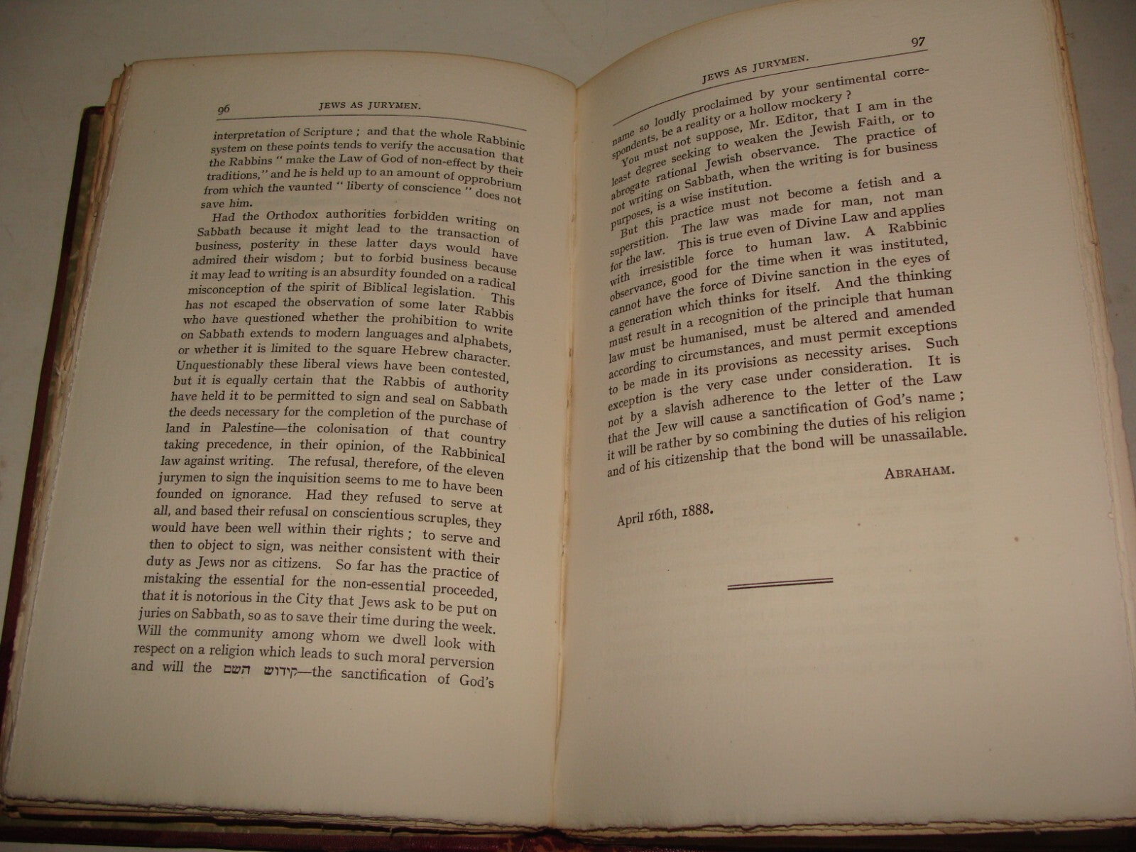 Book Jewish Judaica Asher Asher Circumcision Writings History Memory 1916 London