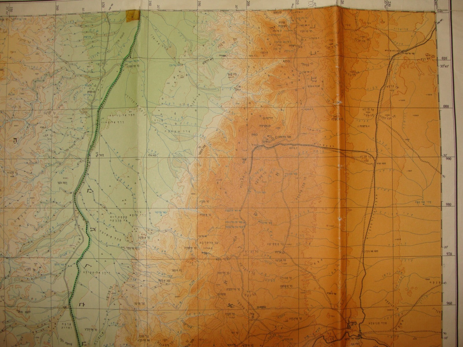 Map Jewish Judaica Israel 1951 South Eilat Negev Egypt