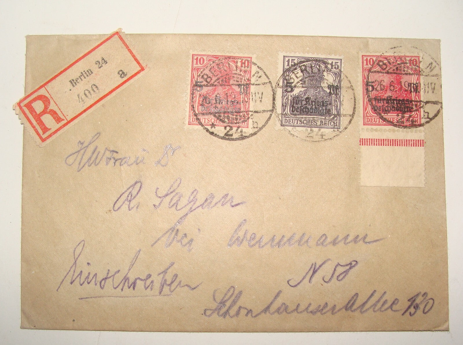 Germany 1919   Berlin Stamp Cover