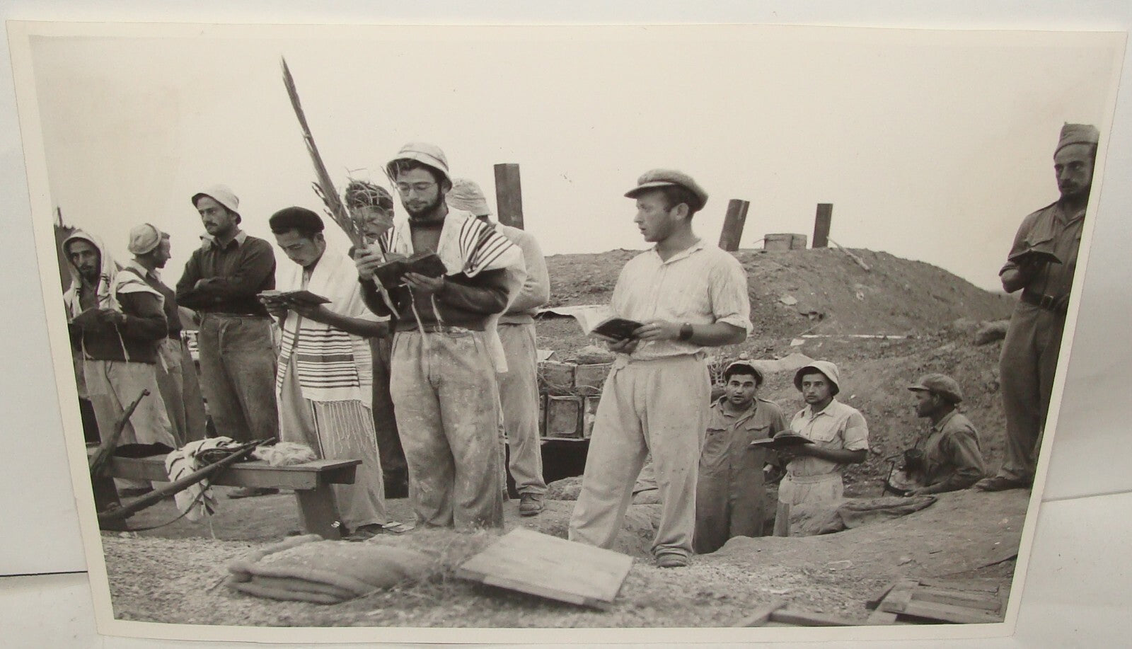 Photo Print Jewish Israel Army Ad Israeli 1948 Independence War Kibbutz Saad
