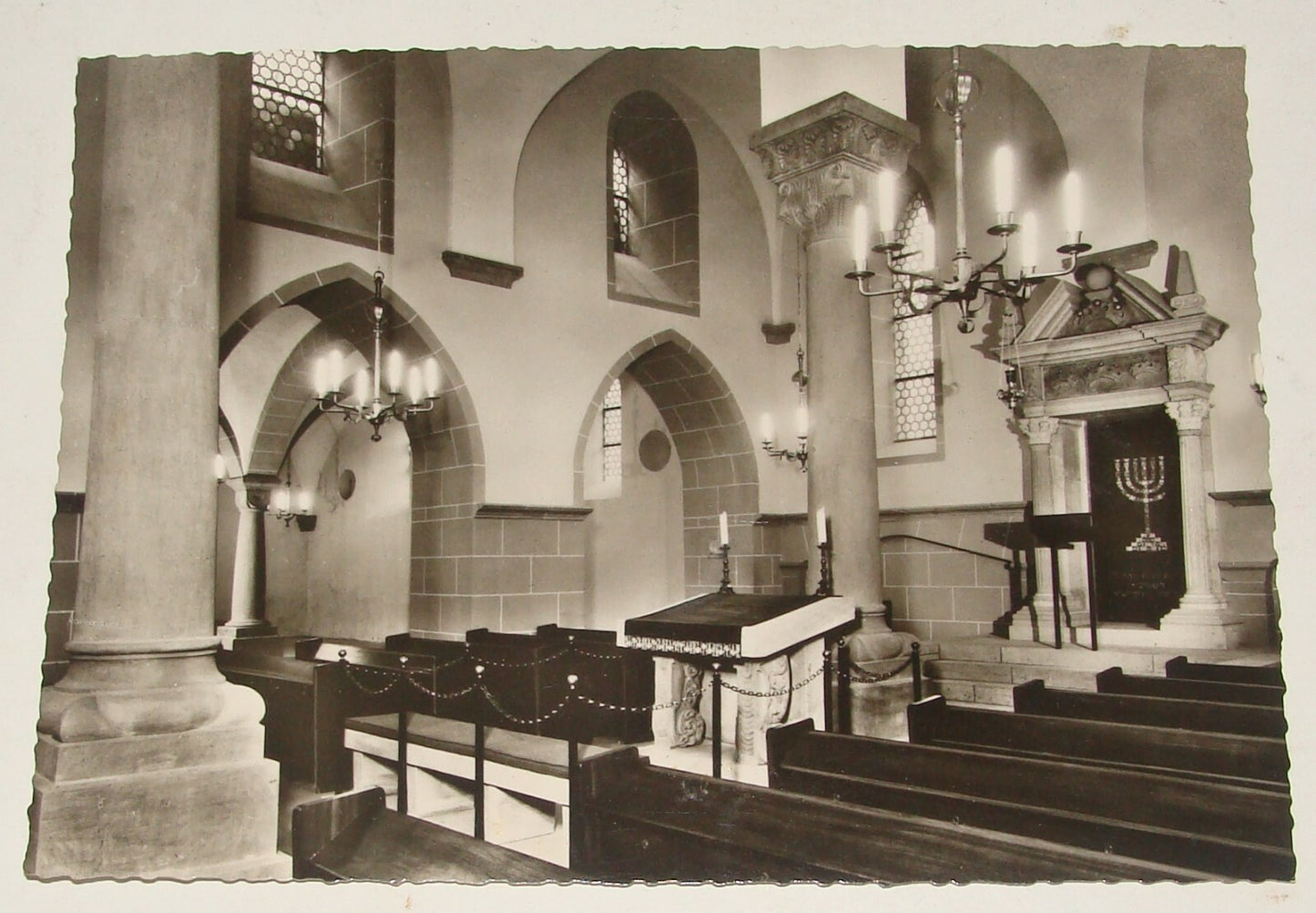 Germany Photo Jewish Card Judaica German WORMS Synagogue Postcard