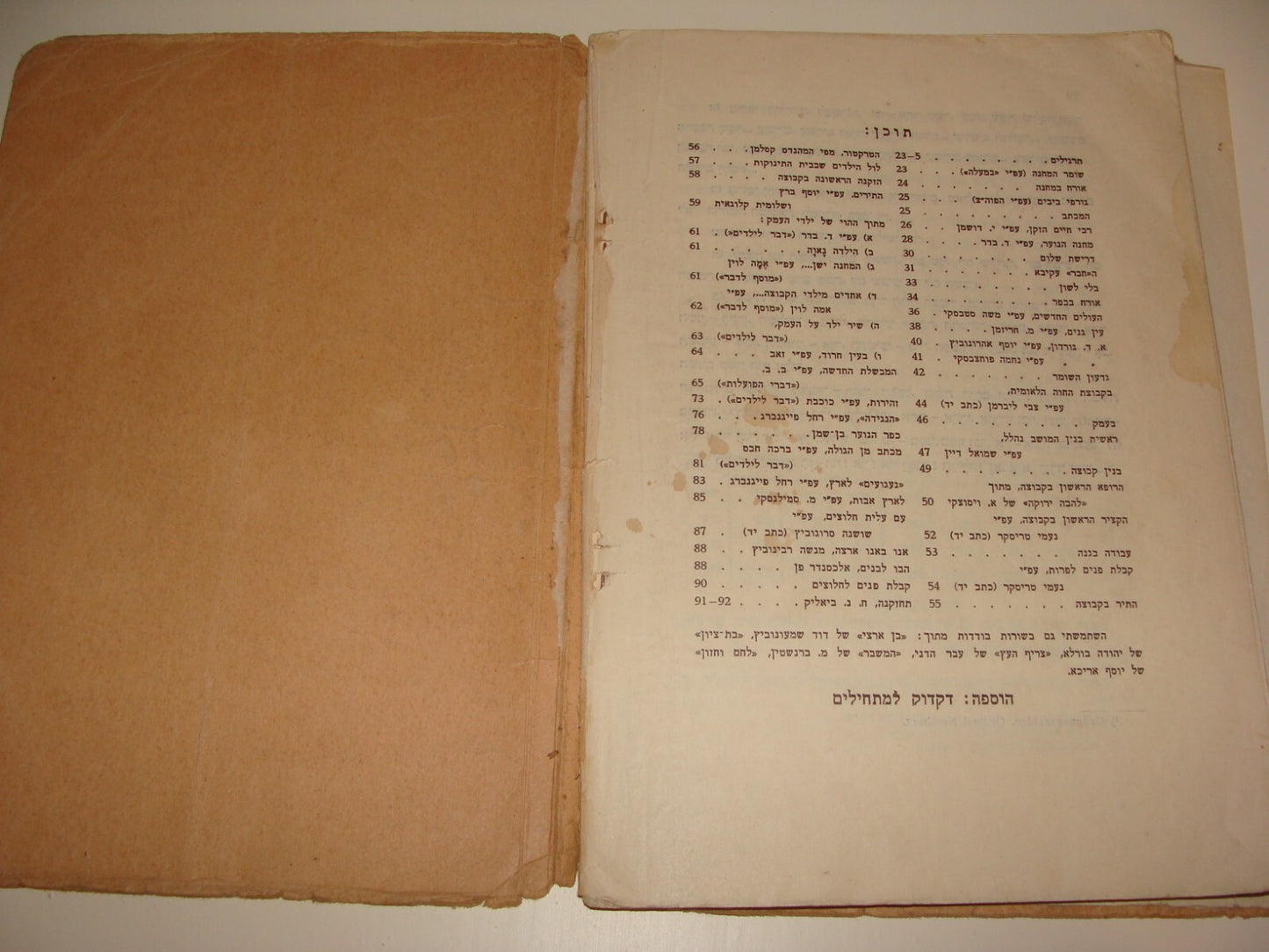 Book Jewish Judaica 1933 Palestine Israel Hebrew Language Kids Children ART