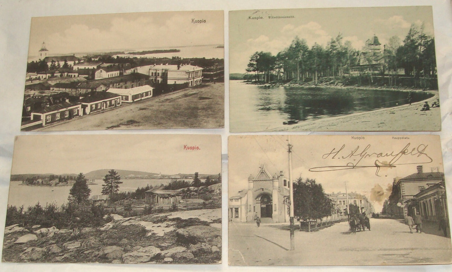 Photo Jewish Card 1909 FINLAND KUOPIO Postcard Stamp x4 Judaica Related