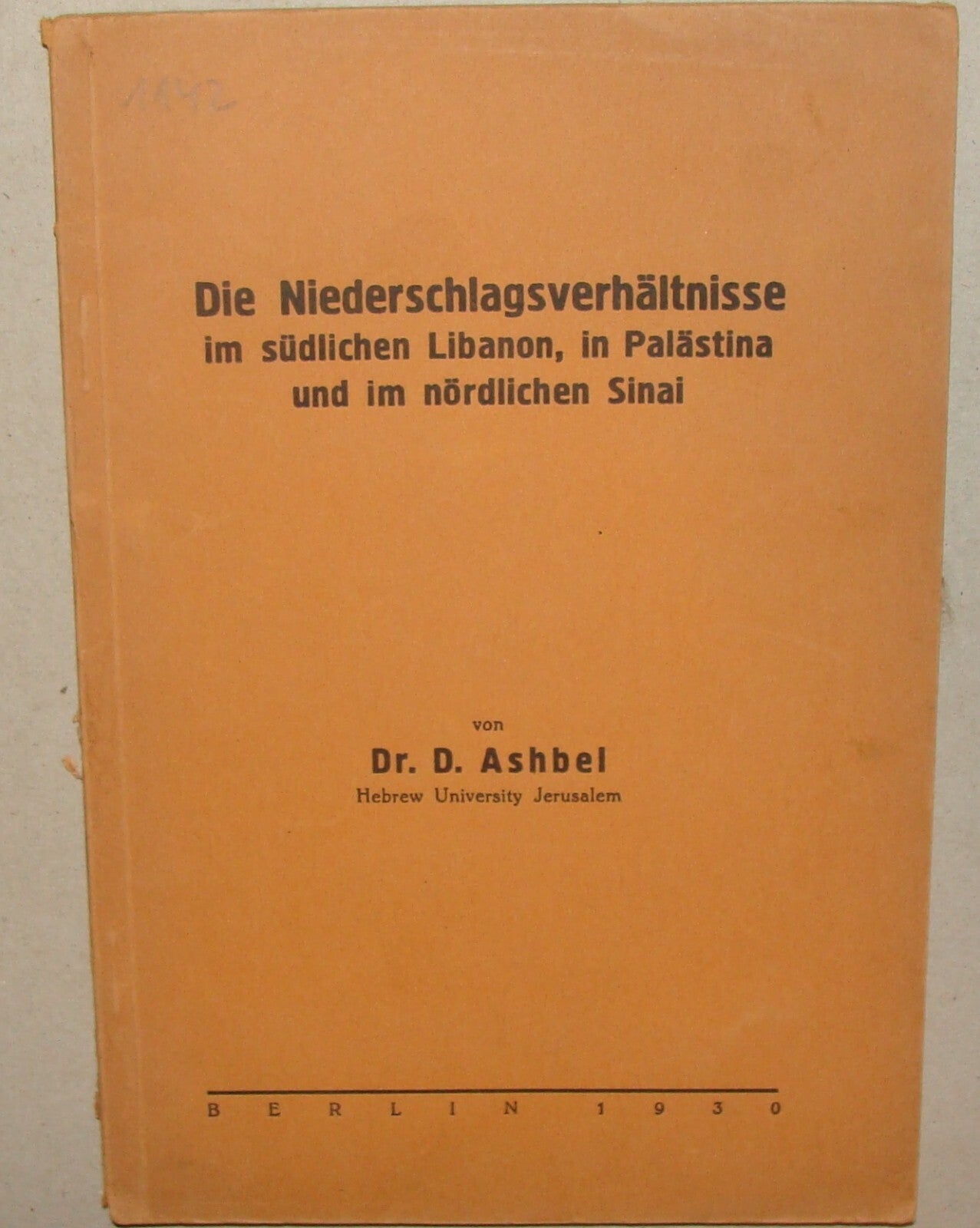 Germany 1930 German Palestine Lebanon Egypt Sinai Niddle East Climate Rainfalls