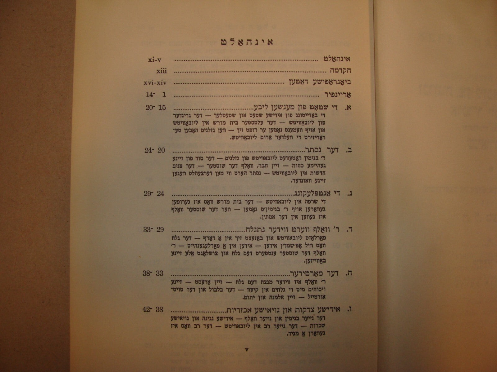 Book Jewish Judaica 1955 Lubavitch Chabad Rabbi Schneersohn Yiddish Memories
