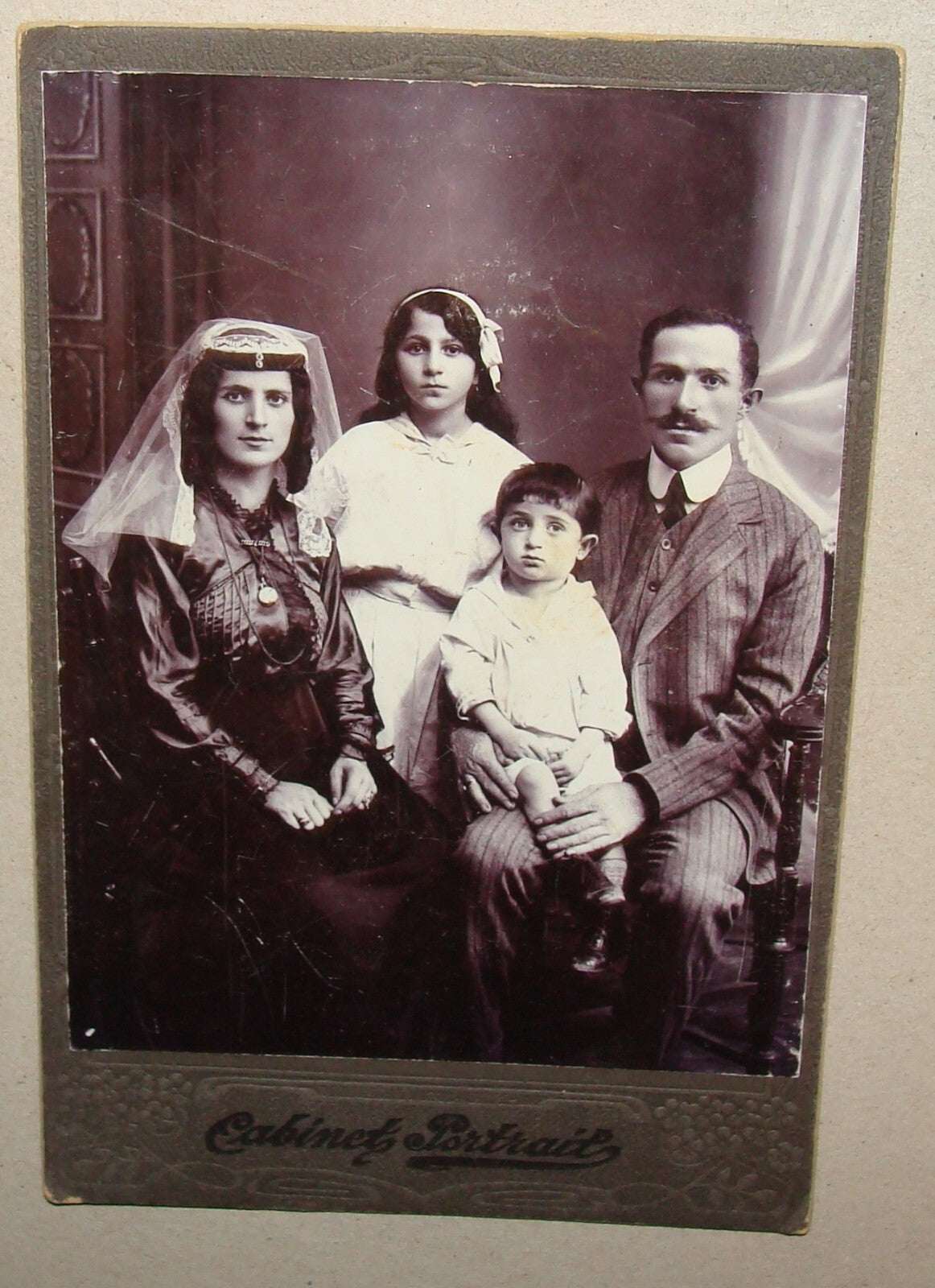 Photo Jewish 1910s? Russia Russian Tiflis Tbilisi Georgia Caucasian ? Cabinet