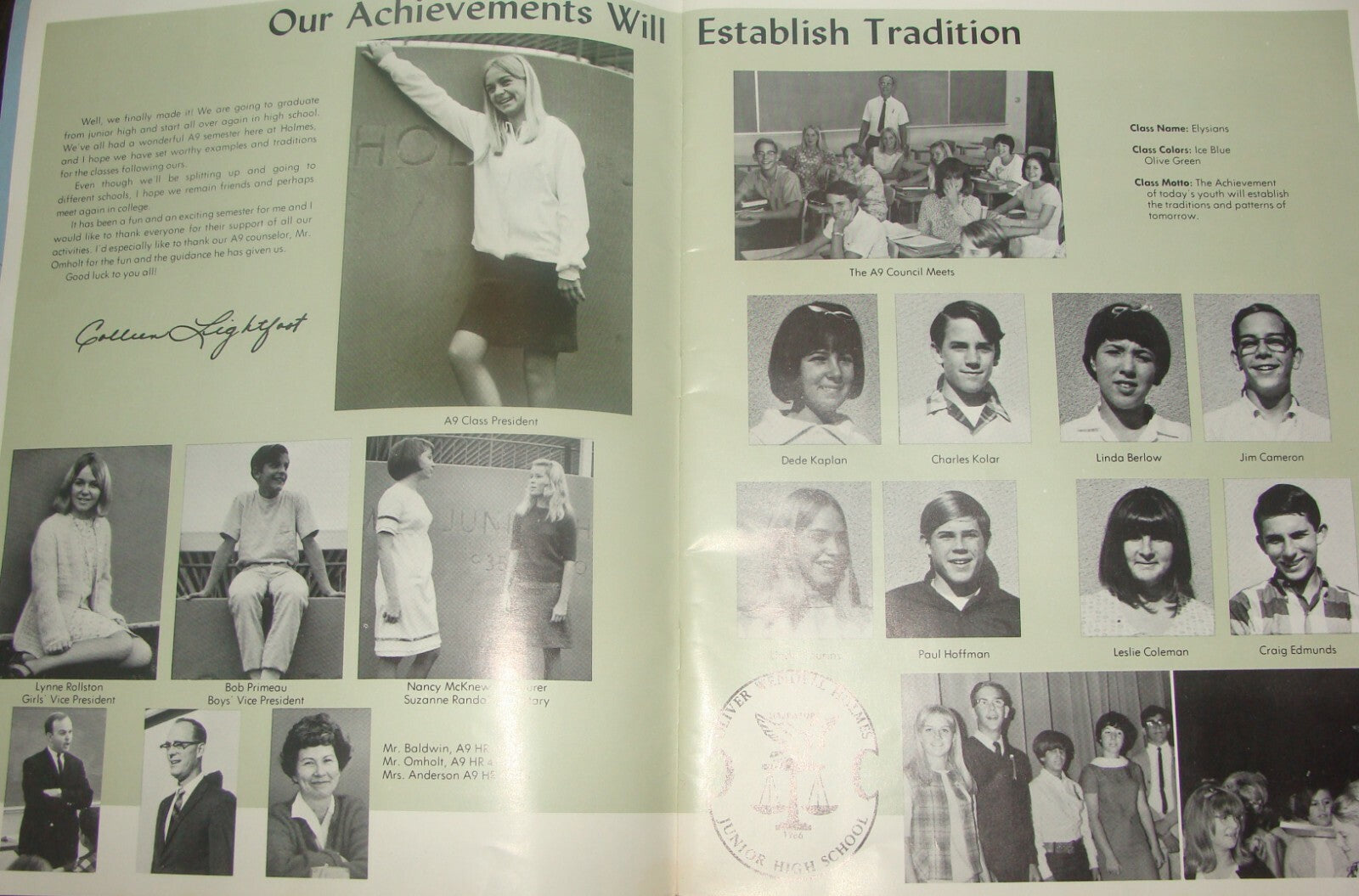 Oliver Wendell Holmes Junior High School The Gavel 1967 Yearbook Hebrew Jewish