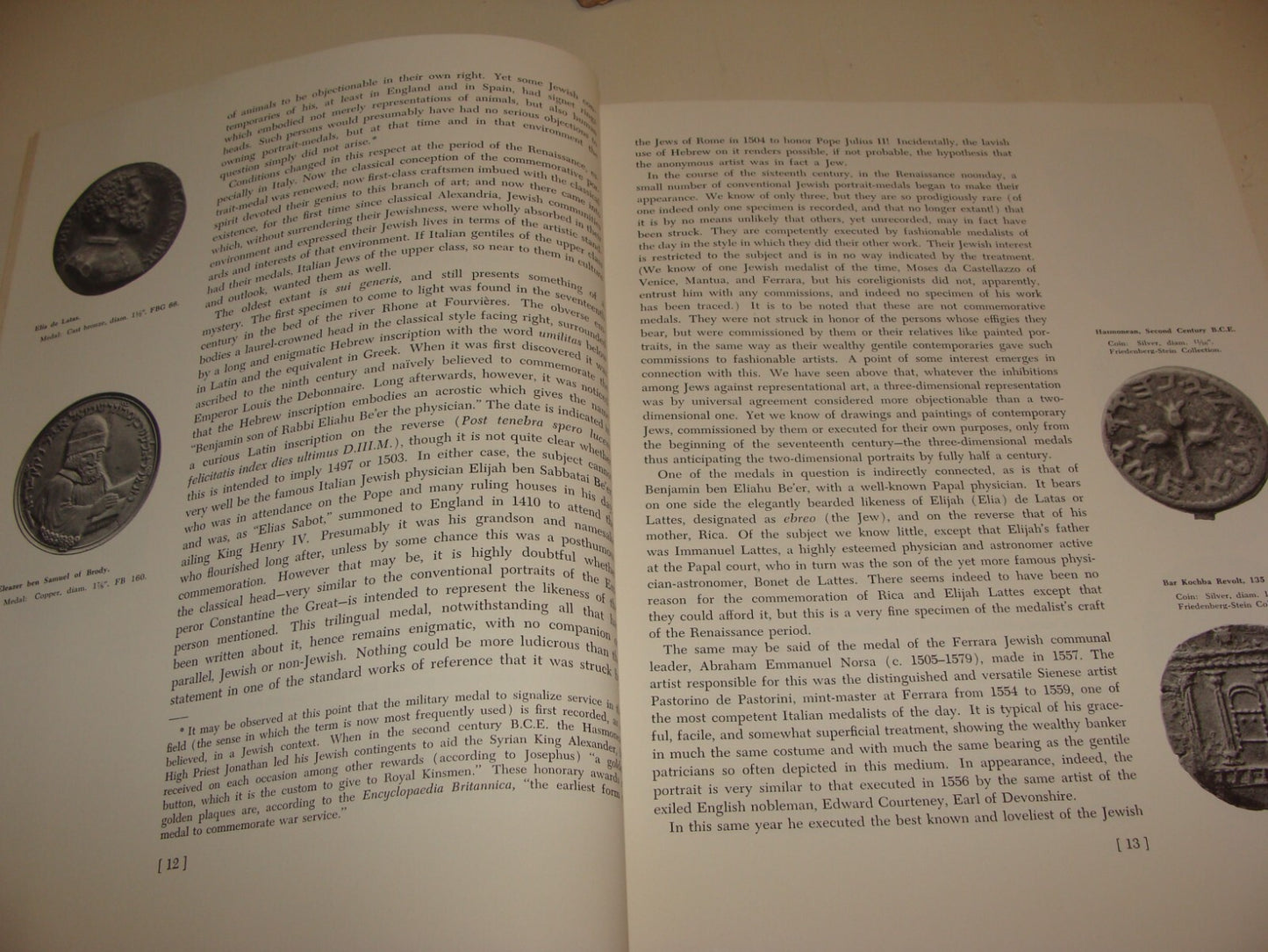 Book Jewish Judaica Great Portraits in Metal Cecil Roth 1963 Art Plaque Medal