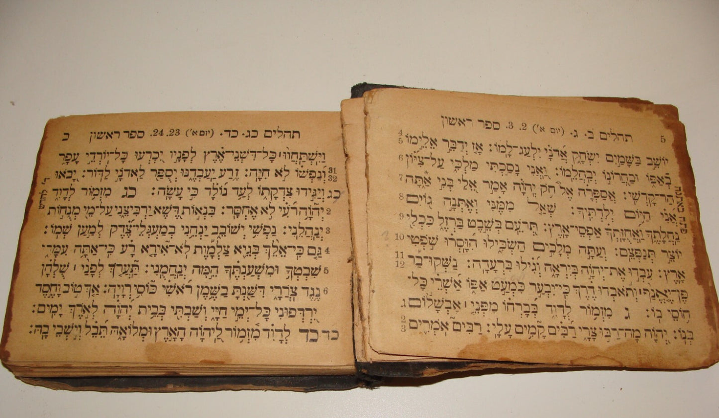 Book Jewish Judaica Rabbi Tehilim Psalms Rodelheim ? Hebrew Pocket Size