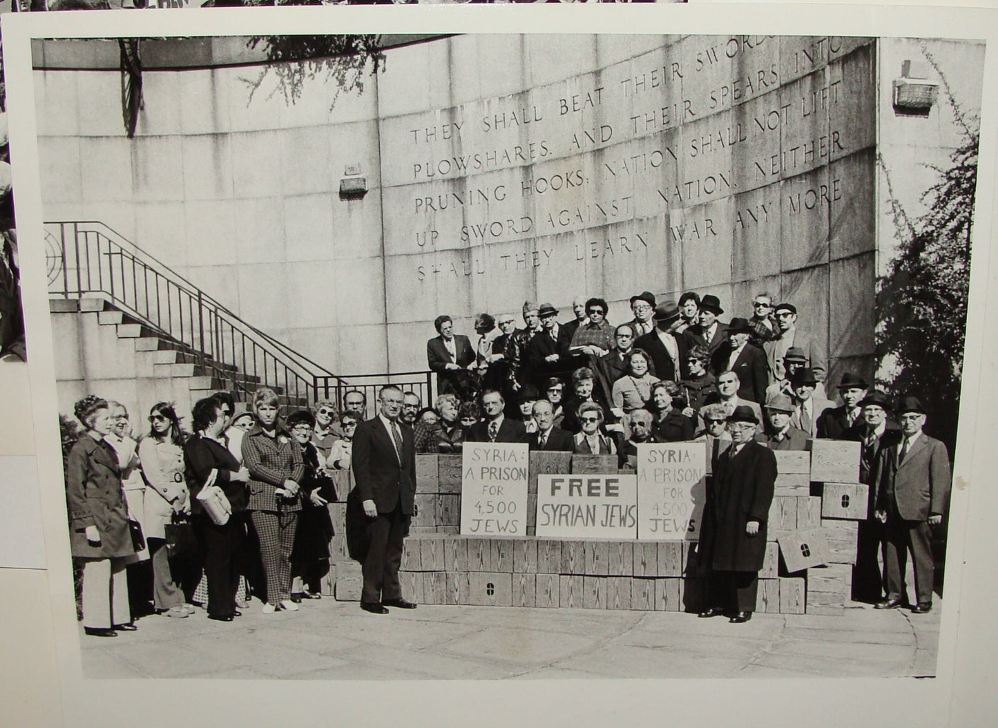 $ Photo Jewish American Judaica 1974 x2 Protest Syrian Jews War New York USA