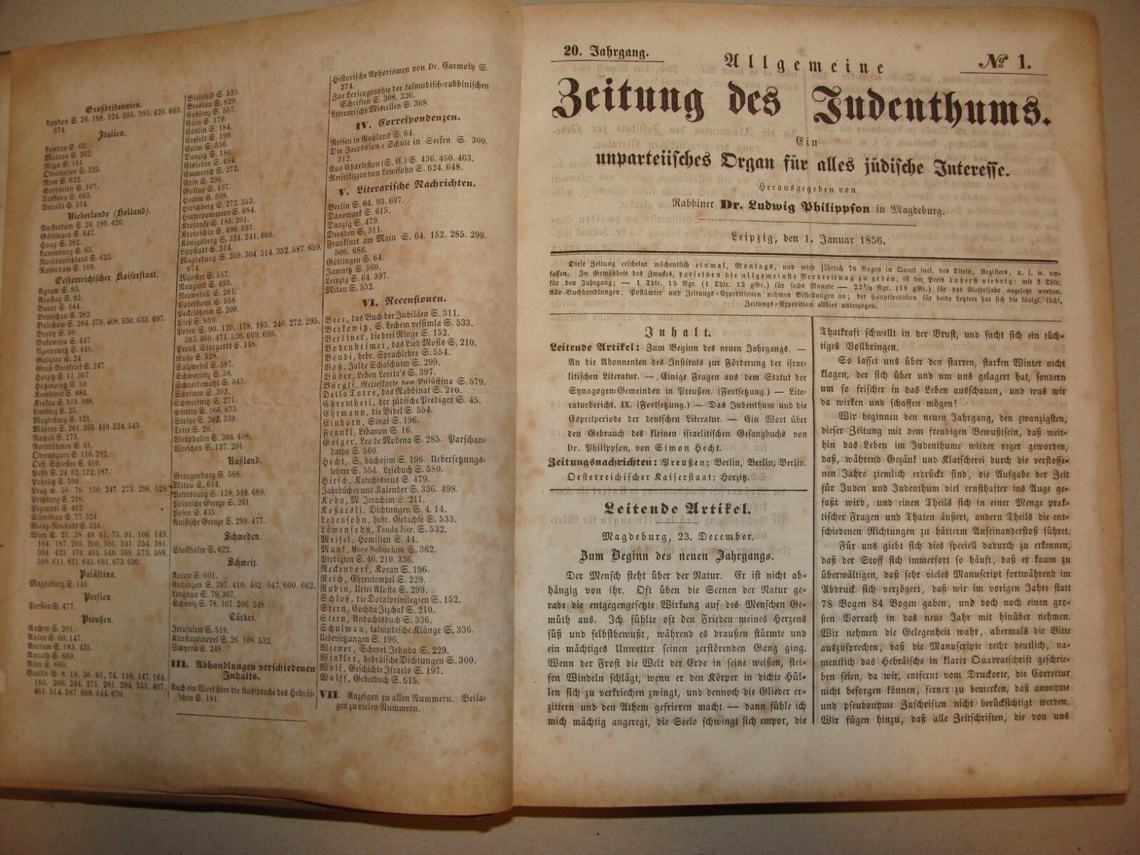 Germany Newspaper Jewish Book Judaica German Leipzig COMPLETE YEAR X52 ISSUES